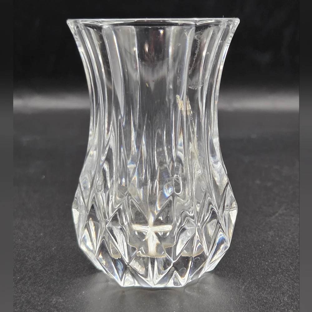 VTG Cristal D’Arques Longchamp Clear Violet Vase 3